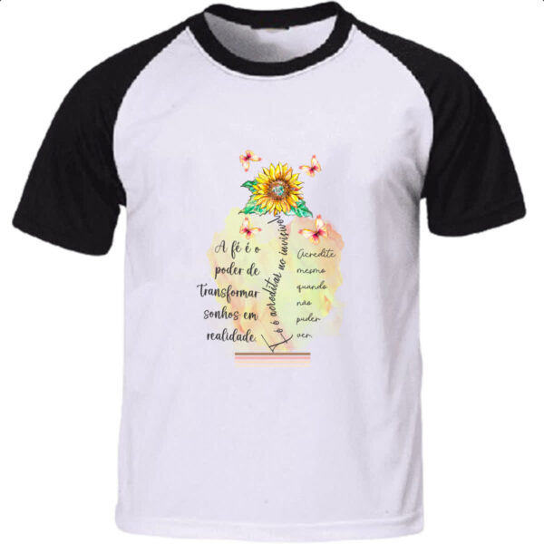 Camiseta Raglan Gospel Sonhos em realidade