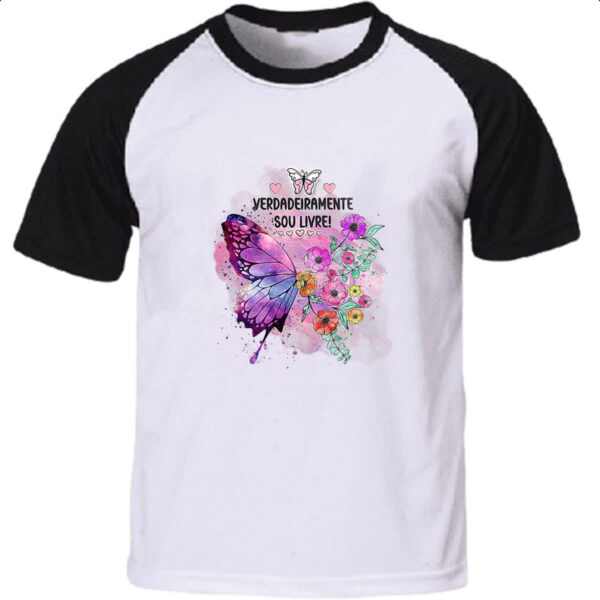Camiseta Raglan Gospel Verdadeiramente livre