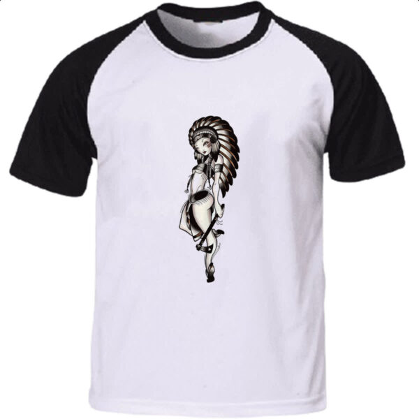 Camiseta Raglan India Nativa Americada