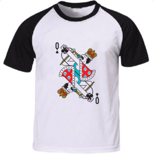 Camiseta Raglan Baralho Rainha Freddy Mercury