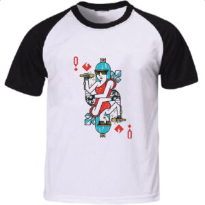 Camiseta Raglan Baralho Rainha Lady Gaga