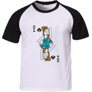 Camiseta Raglan Baralho Rainha Madonna
