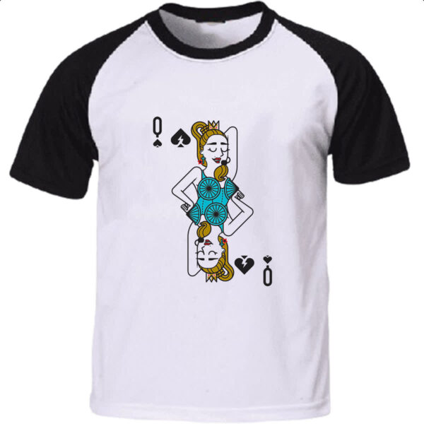 Camiseta Raglan Baralho Rainha Madonna