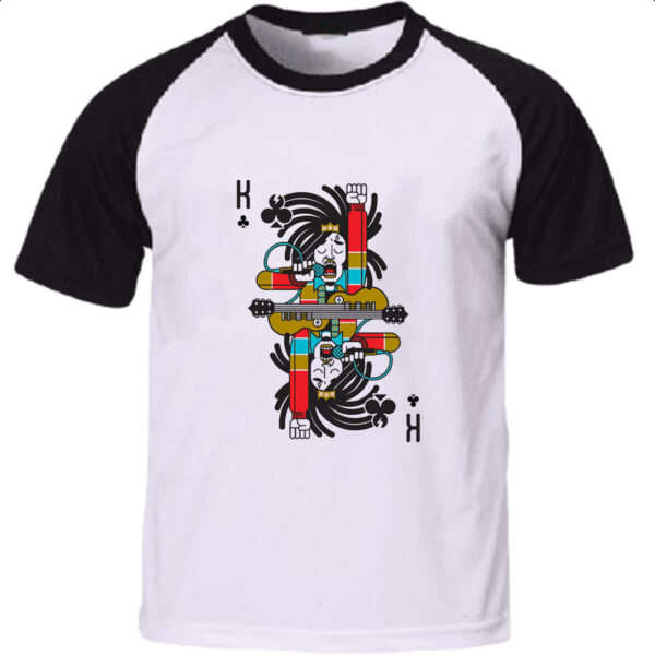 Camiseta Raglan Baralho Rei Bob Marley