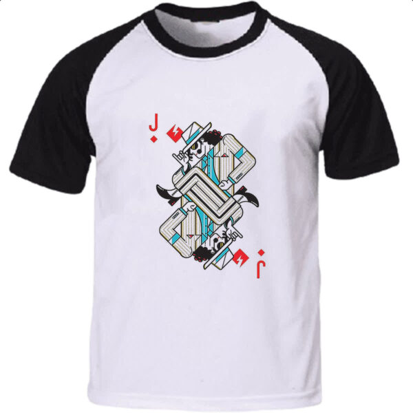 Camiseta Raglan Baralho Valete Michael Jackson