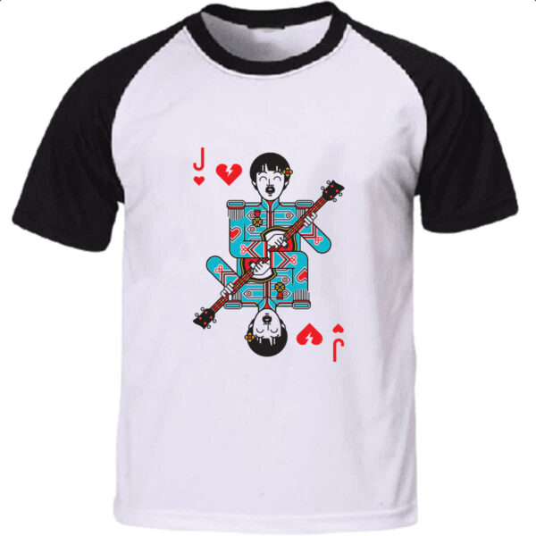 Camiseta Raglan Baralho Valete Paul McCartney