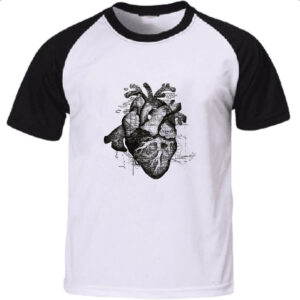 Camiseta Raglan Coracao Restless Heart