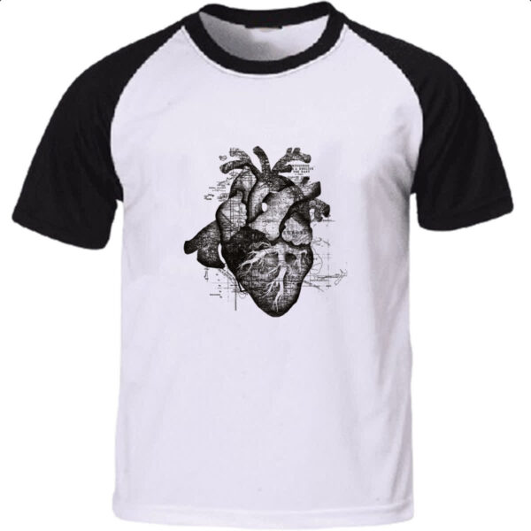 Camiseta Raglan Coracao Restless Heart