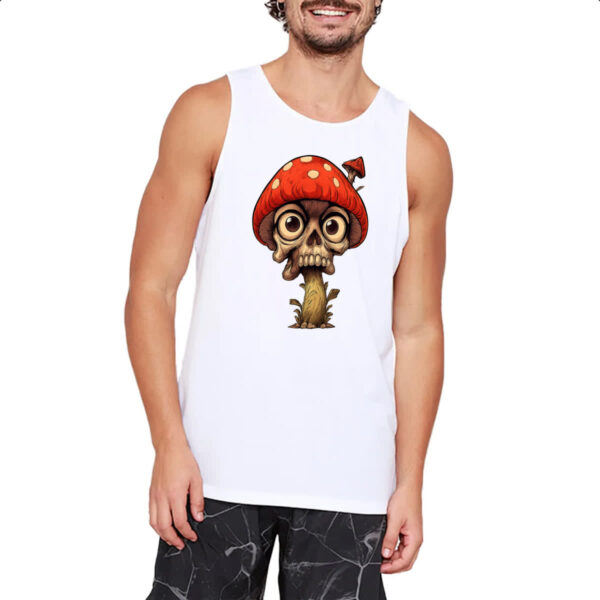Camiseta Regata Cogumelo Skull - Imagem 2