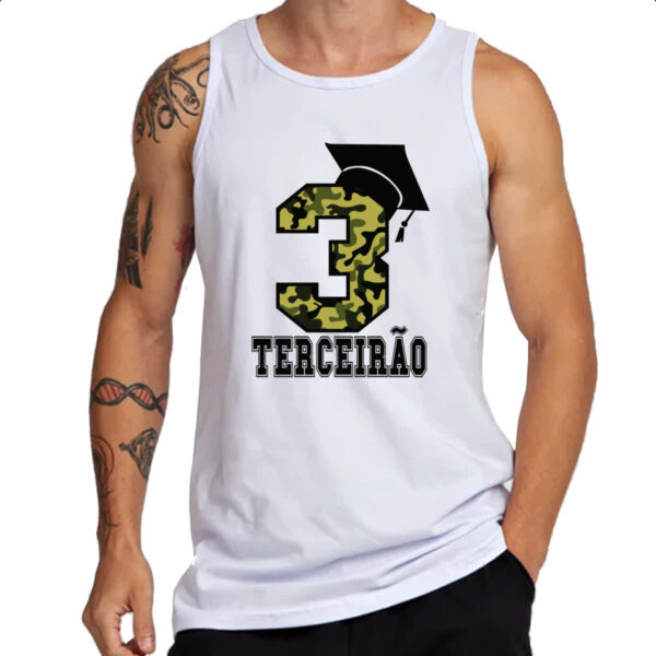 Camiseta Regata Terceirao Camuflagem 3 com capelo - Imagem 3