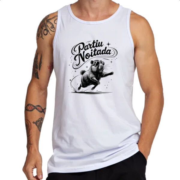 Camiseta Regata Partiu Noitada Capivara - Imagem 3