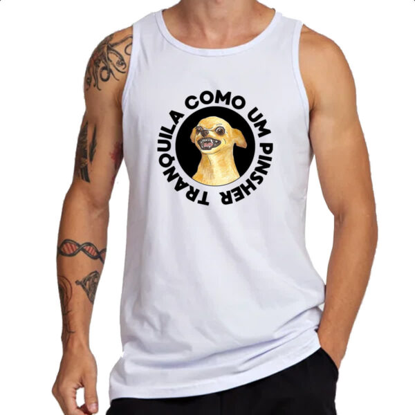 Camiseta Regata Tranquila como um pinsher - Imagem 3