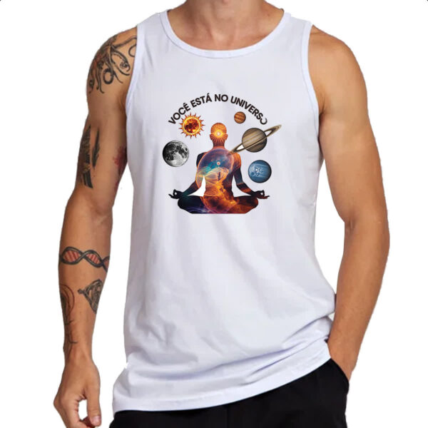 Camiseta Regata Voce Esta no Universo - Imagem 3