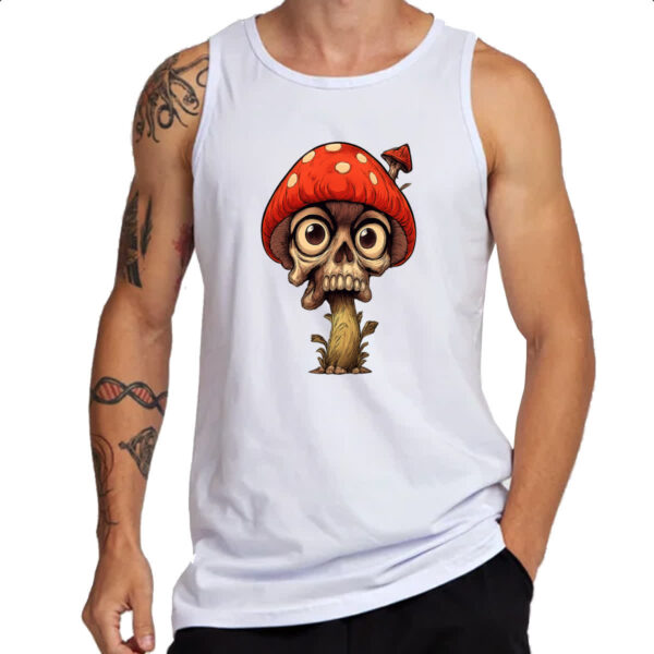 Camiseta Regata Cogumelo Skull - Imagem 3