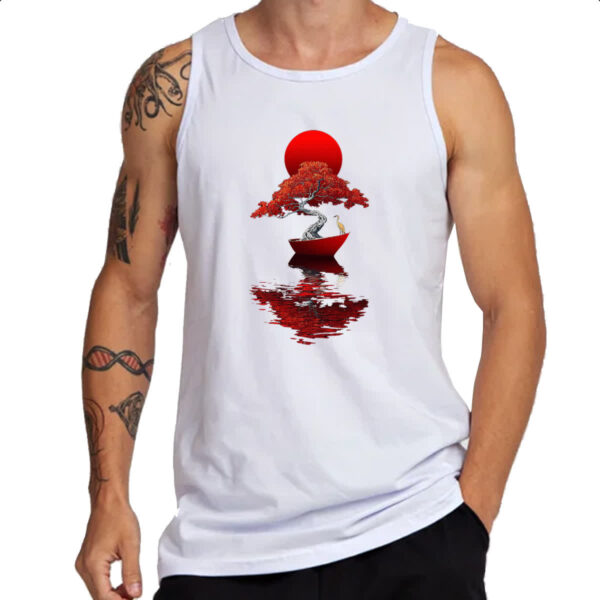 Camiseta Regata Bonsai Barco Japan Arte - Imagem 3