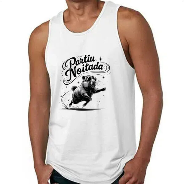 Camiseta Regata Partiu Noitada Capivara - Imagem 4