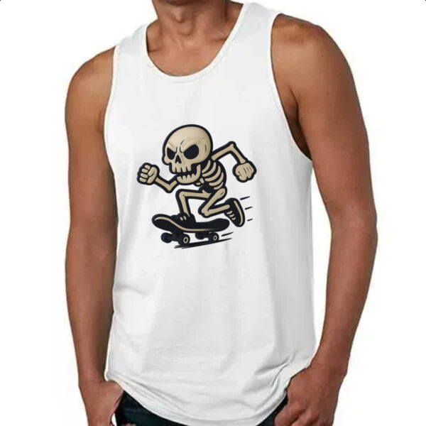 Camiseta Regata Caveira Halloween de Skate - Imagem 4
