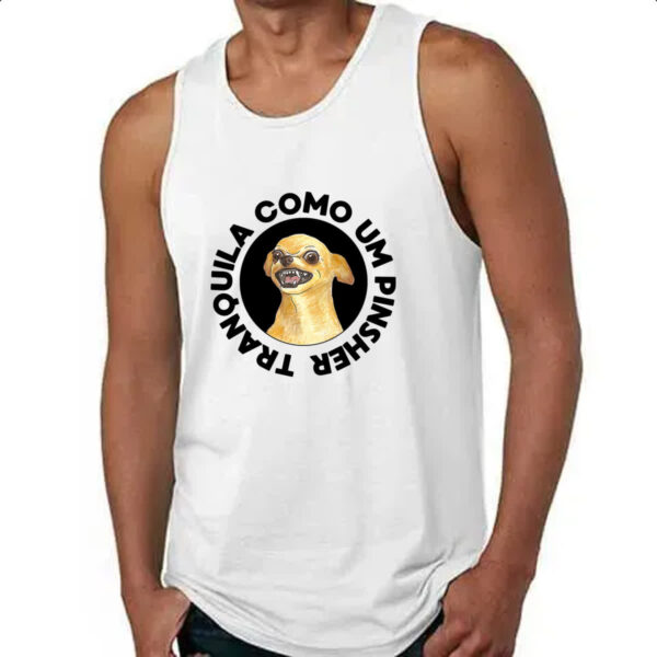 Camiseta Regata Tranquila como um pinsher - Imagem 4