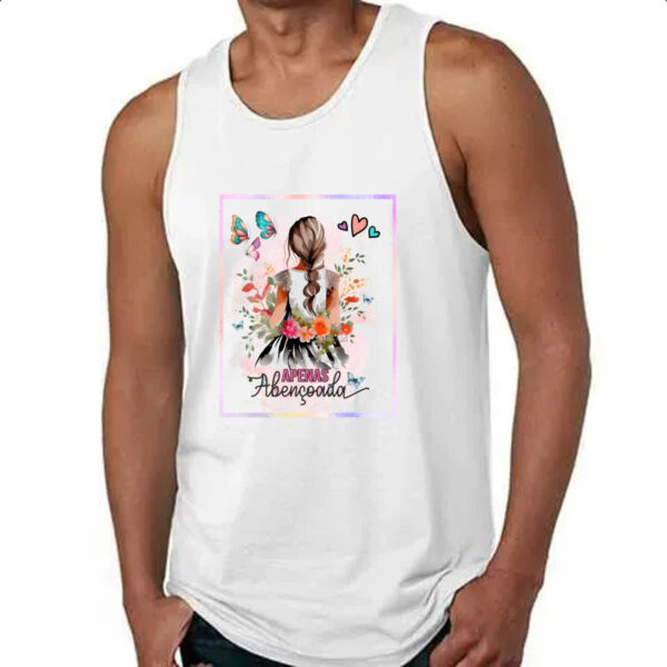 Camiseta Regata Gospel Apenas abencoada - Imagem 4
