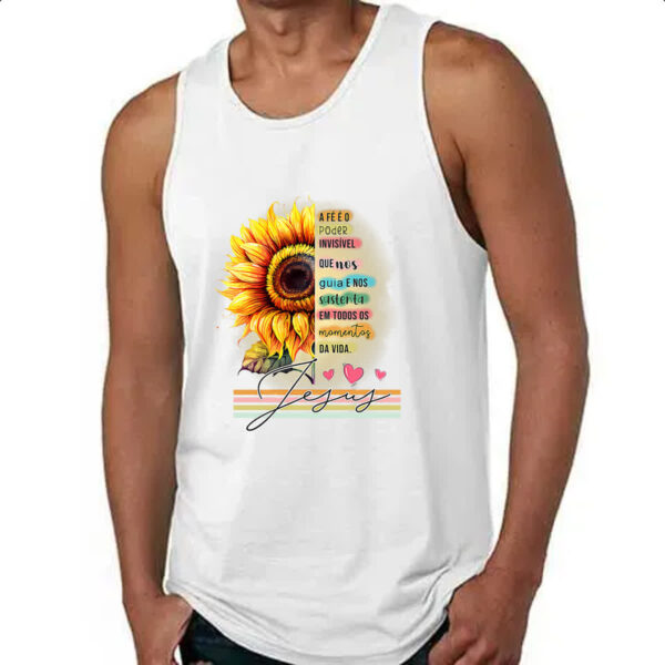 Camiseta Regata Gospel Girassol a Fe - Imagem 4