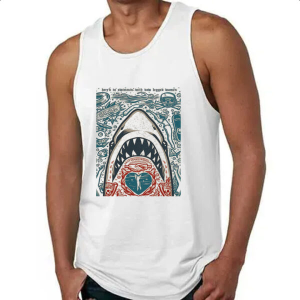 Camiseta Regata Nostalgia Tubarao Poster Arte - Imagem 4