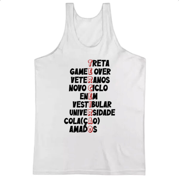 Camiseta Regata Terceirao Acrostico