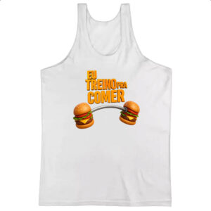 Camiseta Regata Eu treino pra comer