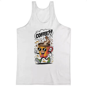 Camiseta Regata Cafe andando e perguntando