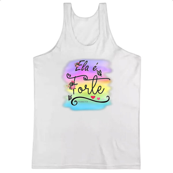 Camiseta Regata Gospel Ela e forte