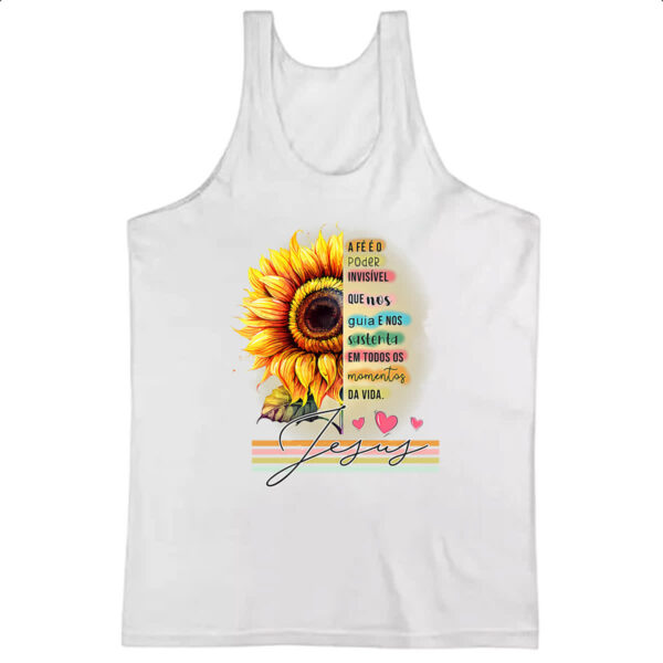 Camiseta Regata Gospel Girassol a Fe