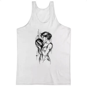 Camiseta Regata Mae natureza linear arte