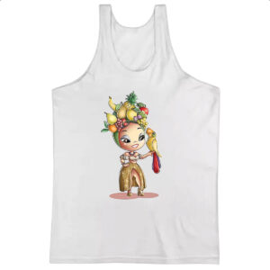 Camiseta Regata Carmen Miranda Arara Caricatura
