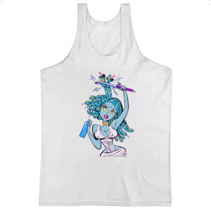 Camiseta Regata Medusa fazendo Chapinha