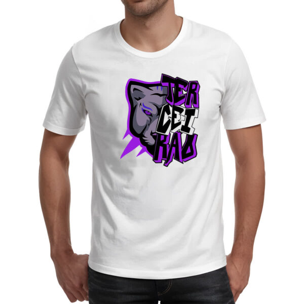Camiseta Unissex Terceirao Pantera rosto - Imagem 2