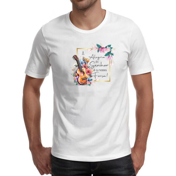 Camiseta Unissex Gospel Alegria nossa forca - Imagem 2