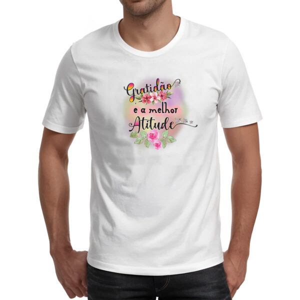 Camiseta Unissex Gospel Gratidao melhor atitude - Imagem 2