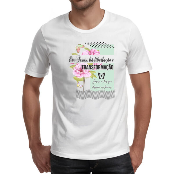 Camiseta Unissex Gospel Jesus transformacao - Imagem 2