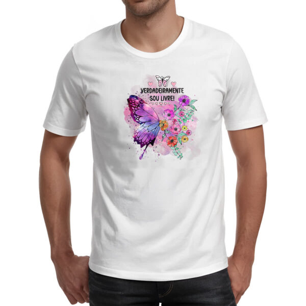 Camiseta Unissex Gospel Verdadeiramente livre - Imagem 2
