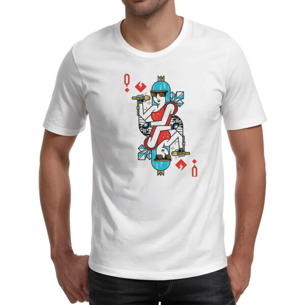 Camiseta Unissex Baralho Rainha Lady Gaga - Imagem 2