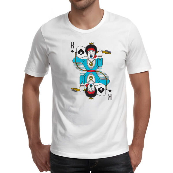 Camiseta Unissex Baralho Rei Jimi Hendrix - Imagem 2