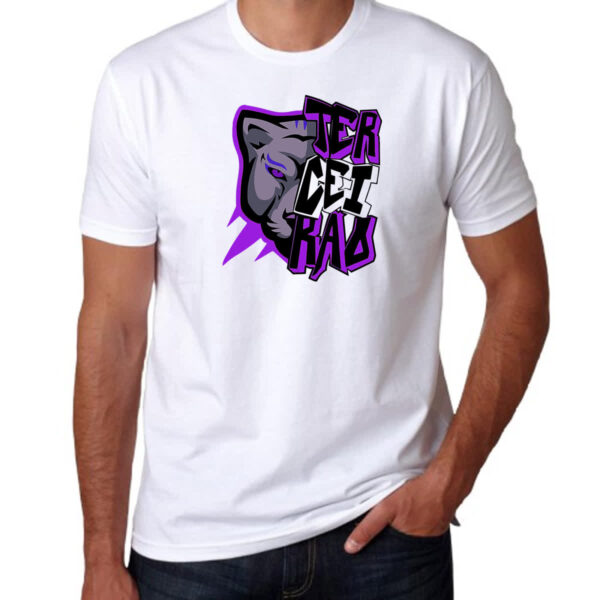 Camiseta Unissex Terceirao Pantera rosto - Imagem 3