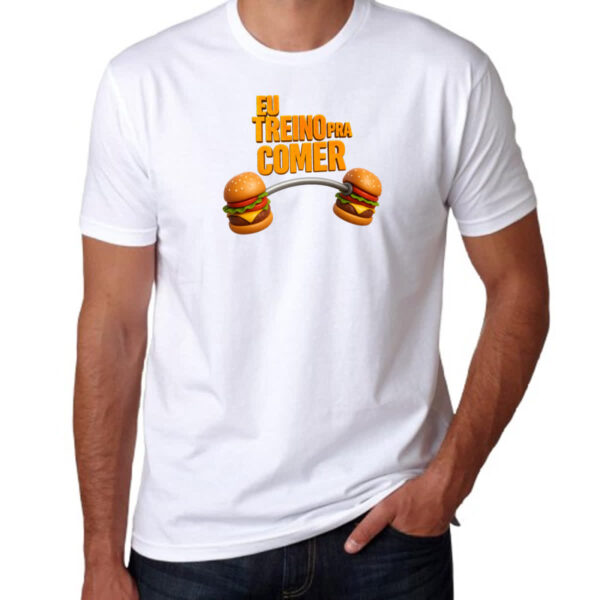 Camiseta Unissex Eu treino pra comer - Imagem 3
