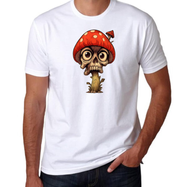 Camiseta Unissex Cogumelo Skull - Imagem 3