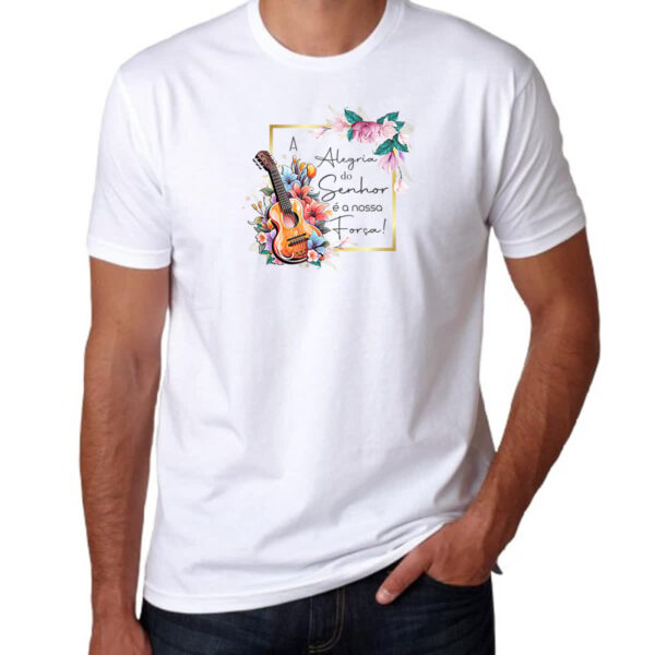 Camiseta Unissex Gospel Alegria nossa forca - Imagem 3