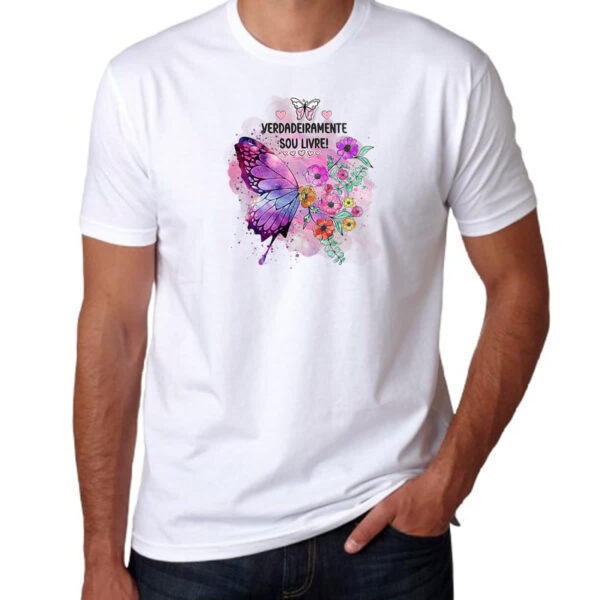 Camiseta Unissex Gospel Verdadeiramente livre - Imagem 3