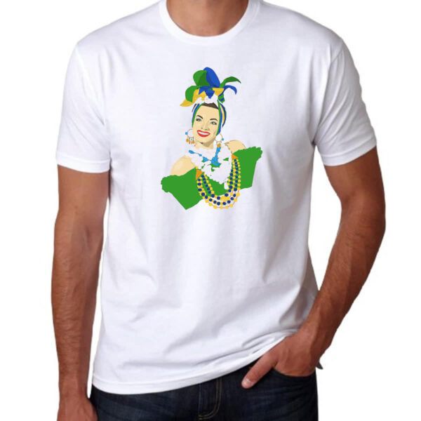 Camiseta Unissex Carmen Miranda Ilustracao - Imagem 3