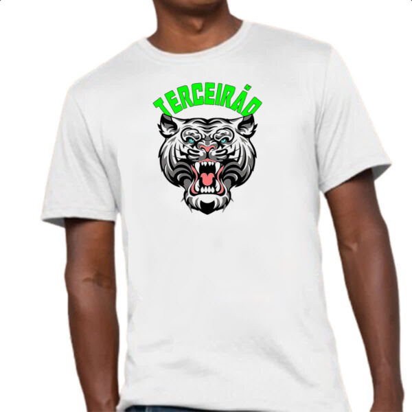 Camiseta Unissex Terceirao Tigre rugindo - Imagem 4