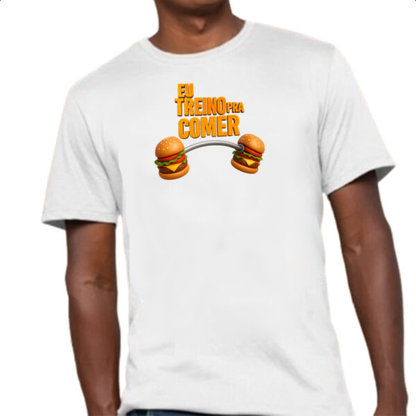 Camiseta Unissex Eu treino pra comer - Imagem 4
