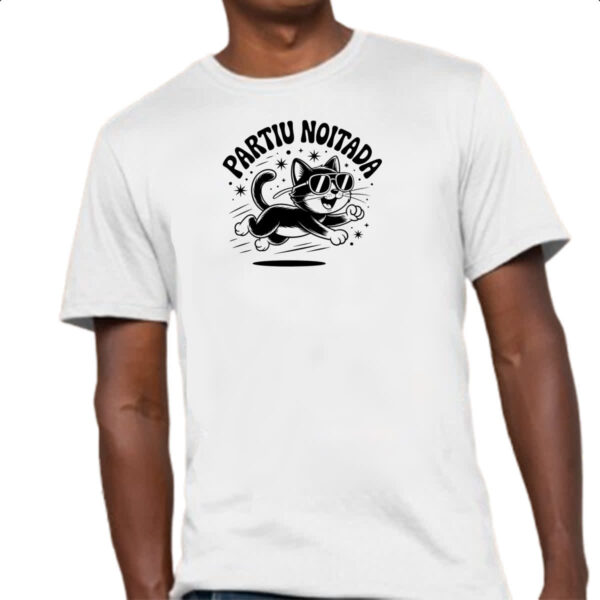 Camiseta Unissex Partiu Noitada Gato - Imagem 4