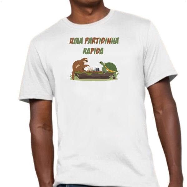 Camiseta Unissex Uma partidinha rapida - Imagem 4